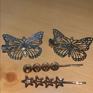 Gold hair clip bundle